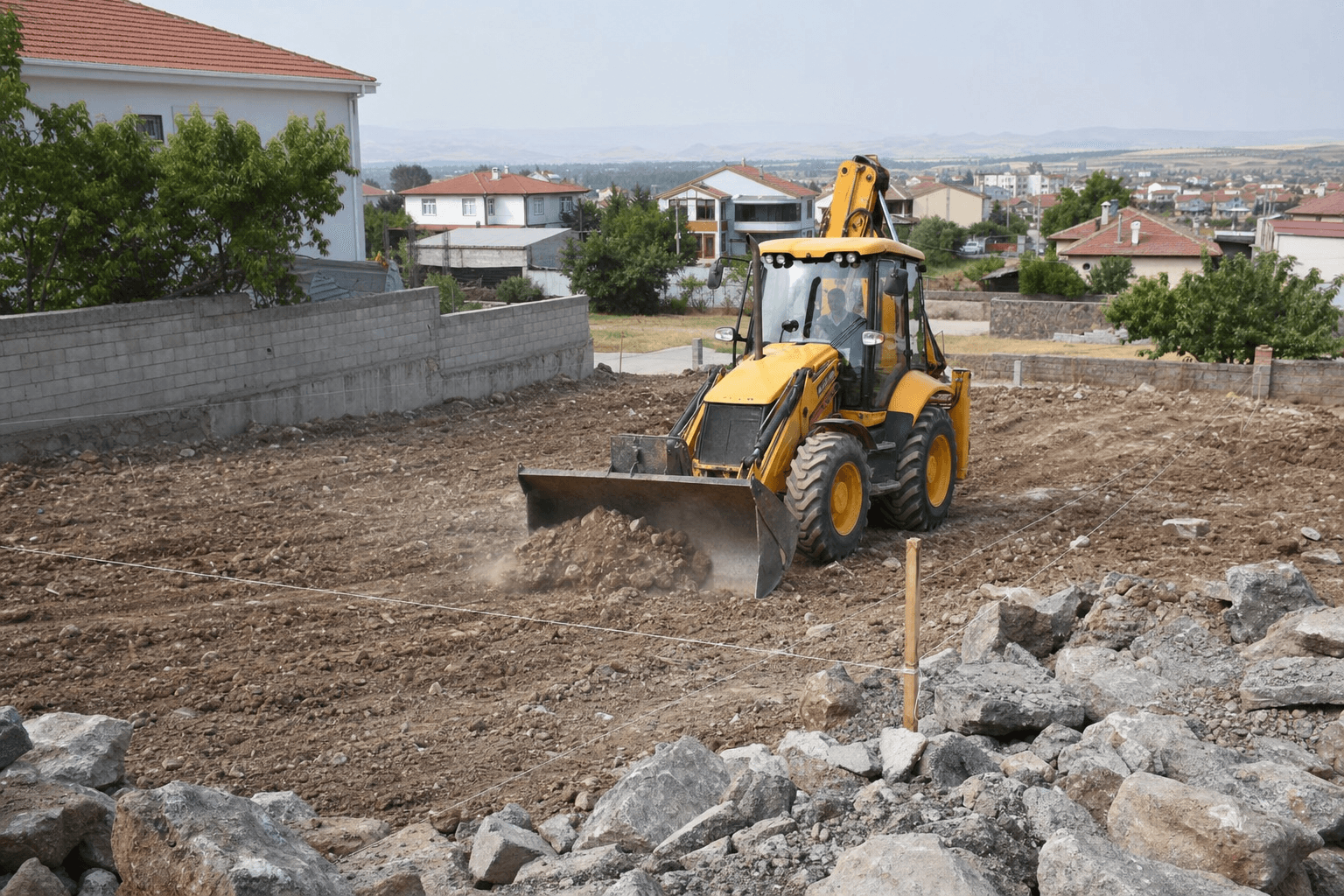 Şarköy arsa düzeltme ve kot ayarlama çalışması